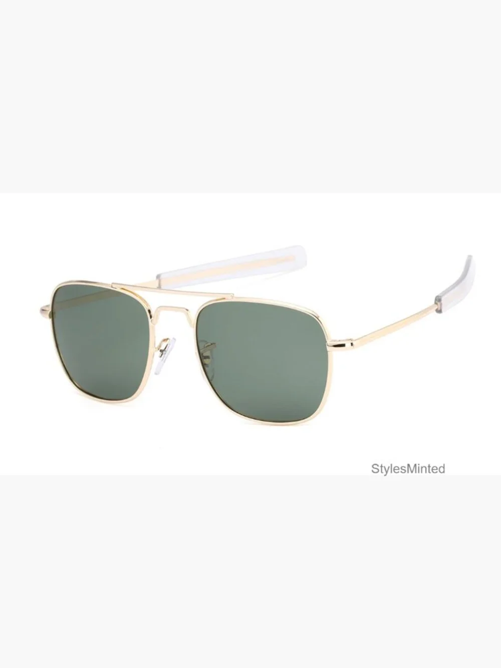 Polarized Aviator Sunglasses Bayonet Temple Men Military Square Pilot Shades